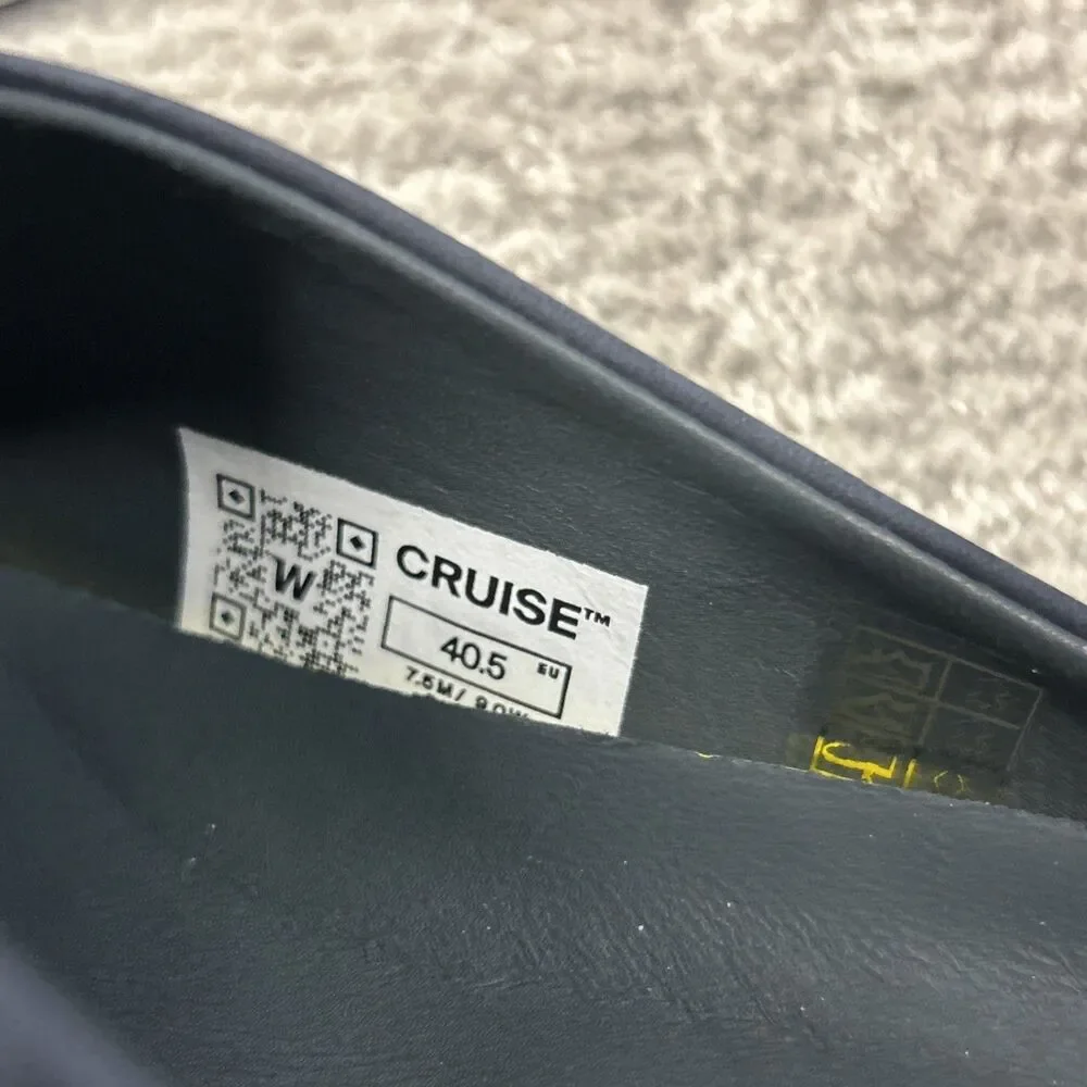 Wolf & Shepherd Cruise Navy Leather Slip On Mules Shoes Mens US 7.5 EU 40.5 New